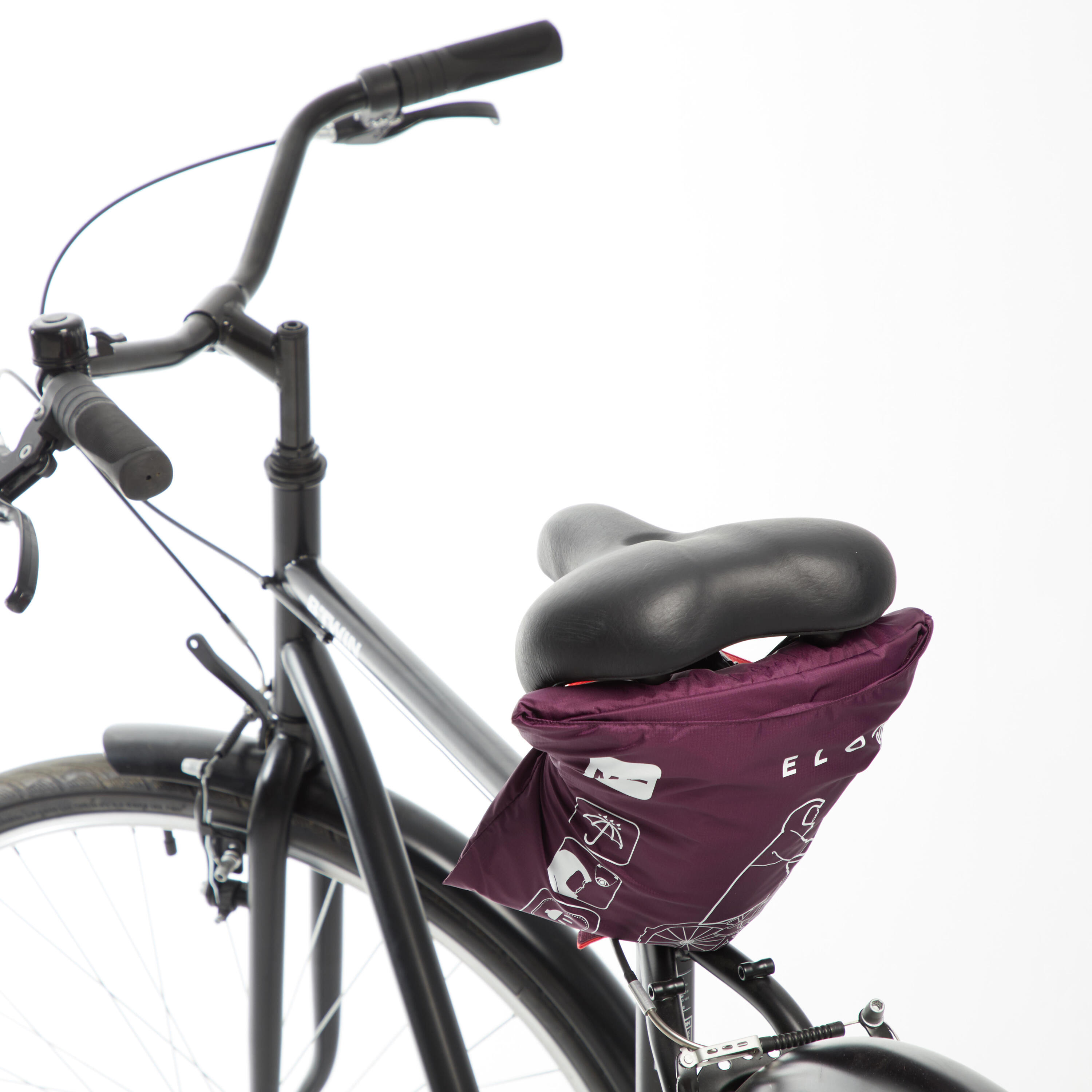 Cycling Rain Poncho 900 - Neon Pink/Plum 10/10