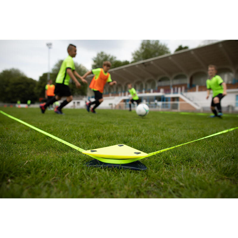 Afbakenset voor voetbalveld Essential geel/blauw