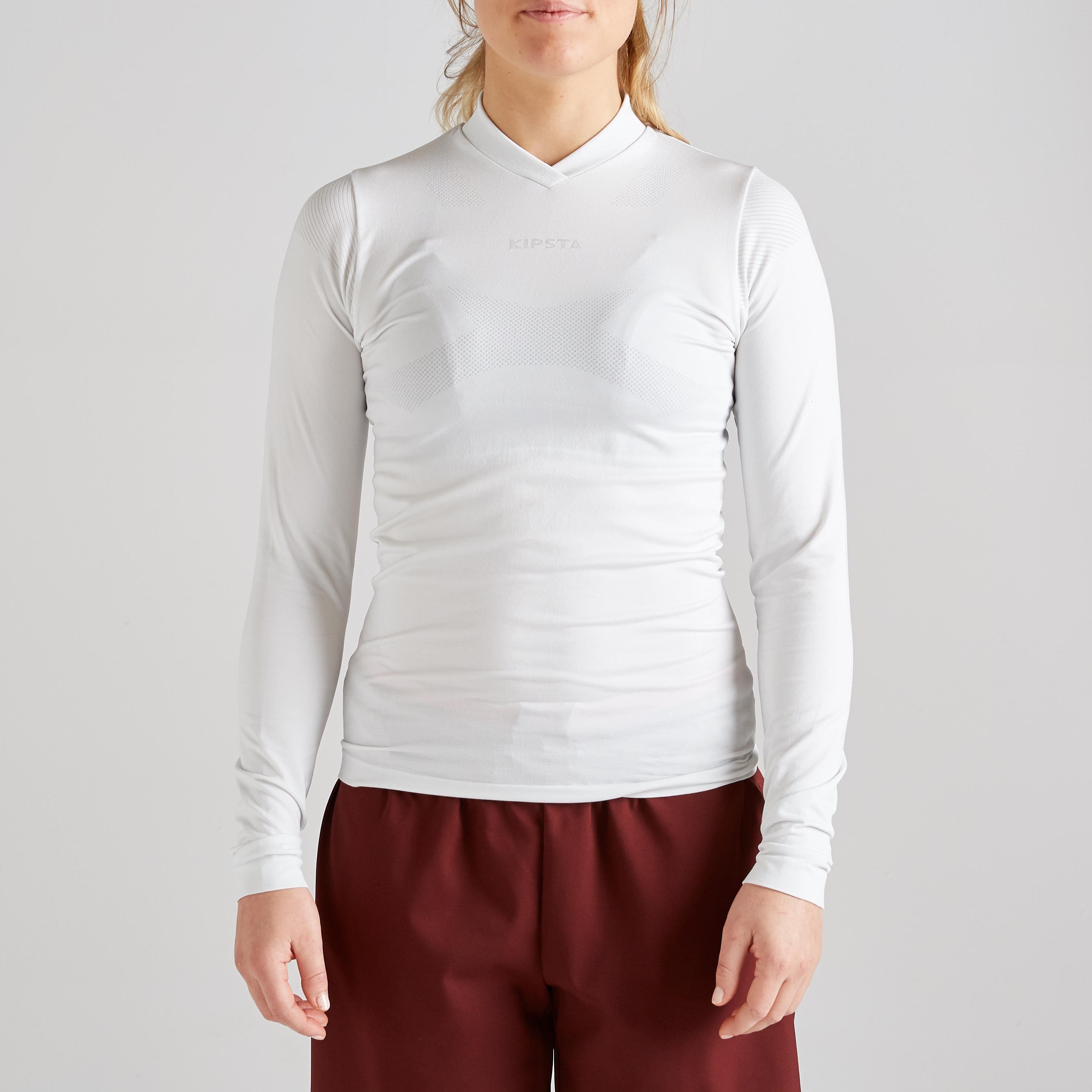 Keepdry 500 Women's Long-Sleeved Base Layer - Ice White 2/10