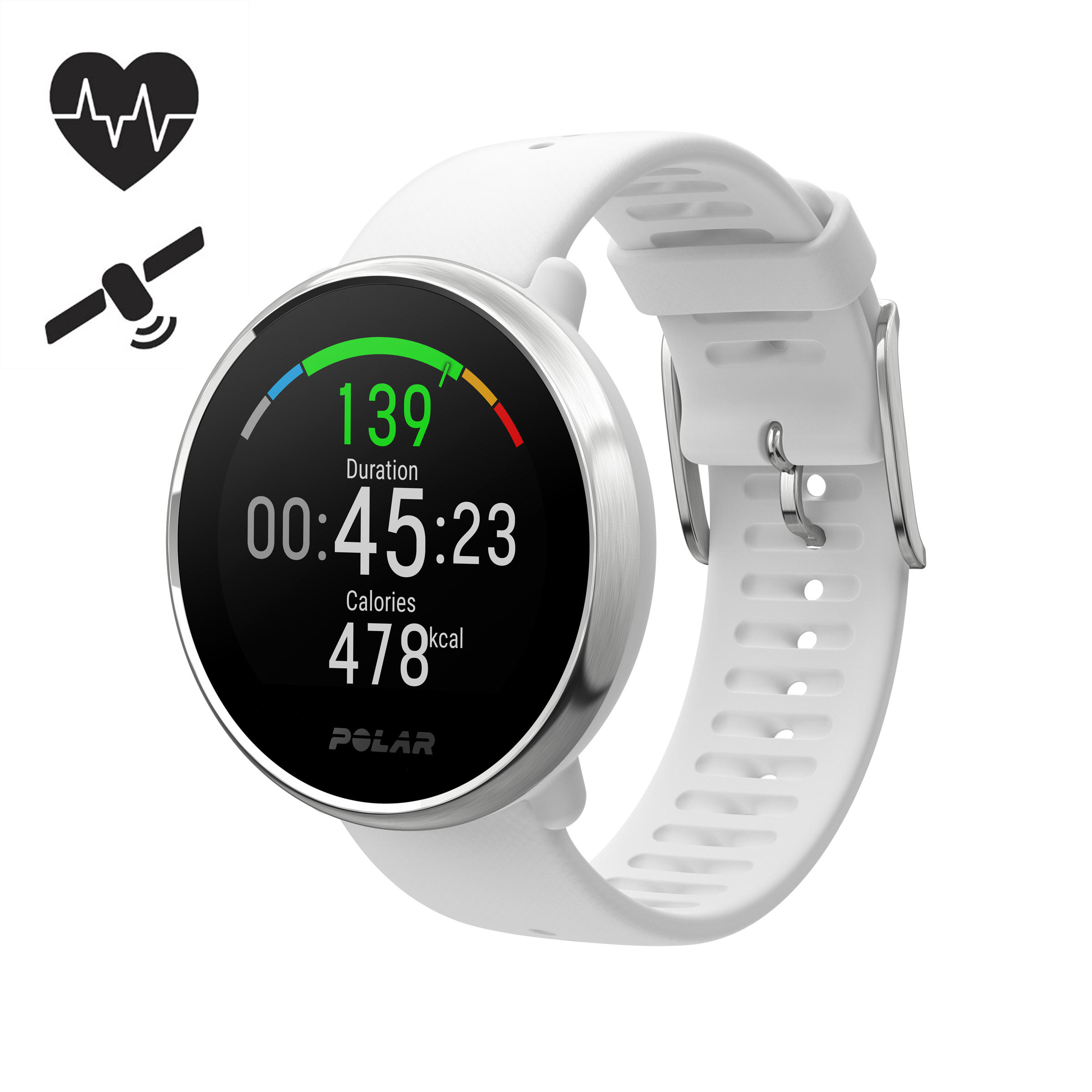 IGNITE GPS wrist watch with heart rate monitor white M/L 2/8