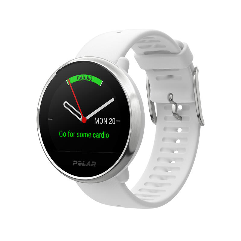 Verlichten Haas Australische persoon POLAR Gps-horloge met hartslagmeter aan de pols wit M/L | Decathlon