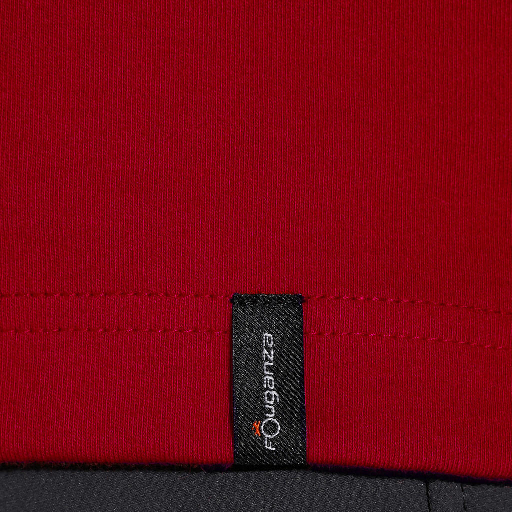 Reit-Poloshirt Langarm Herren Wappen rot