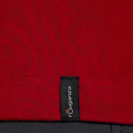 Ilgarankoviai polo marškinėliai jojimui su antsiuvu – raudoni