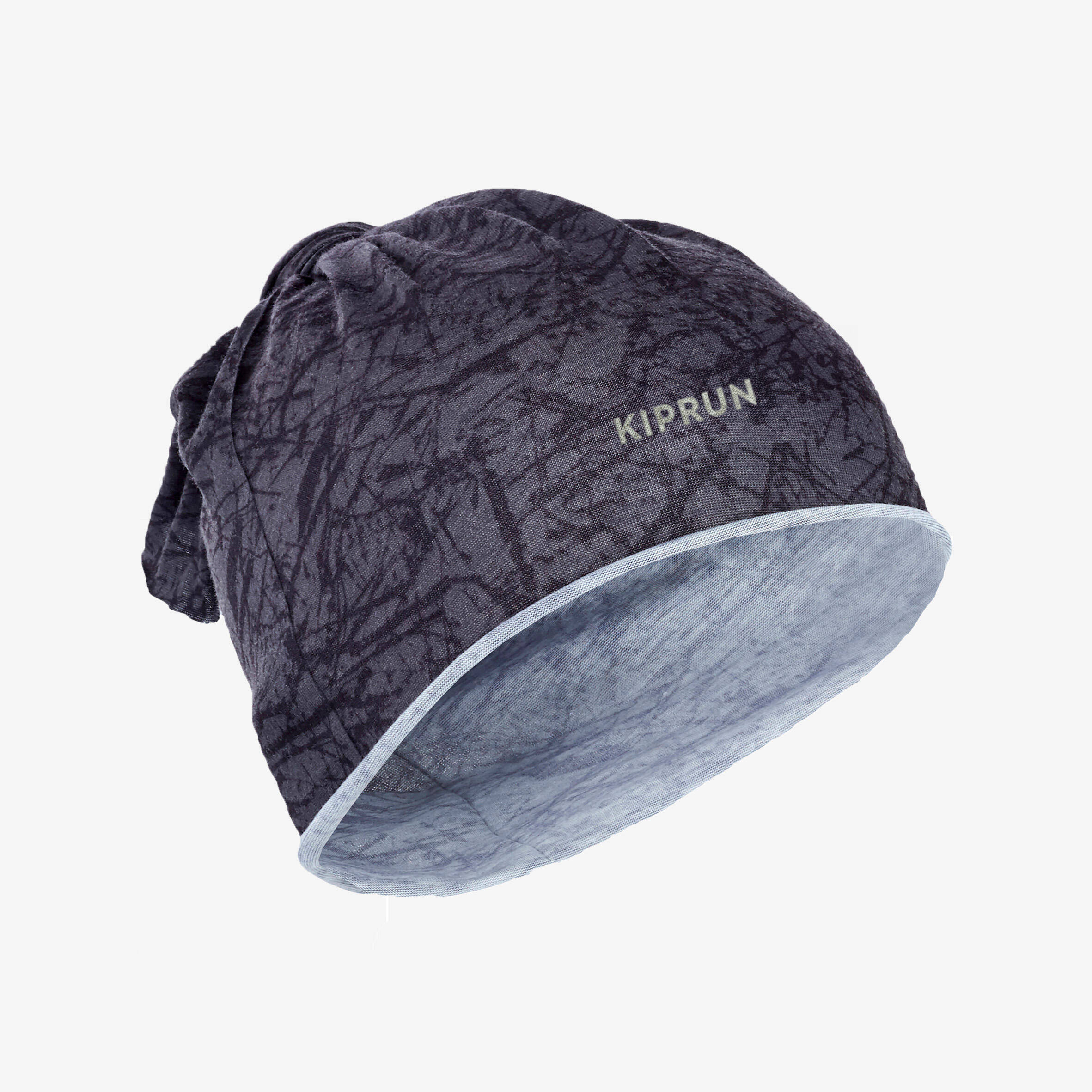 Running Multi-Purpose Headband - Carbon Grey Printed Black -  3