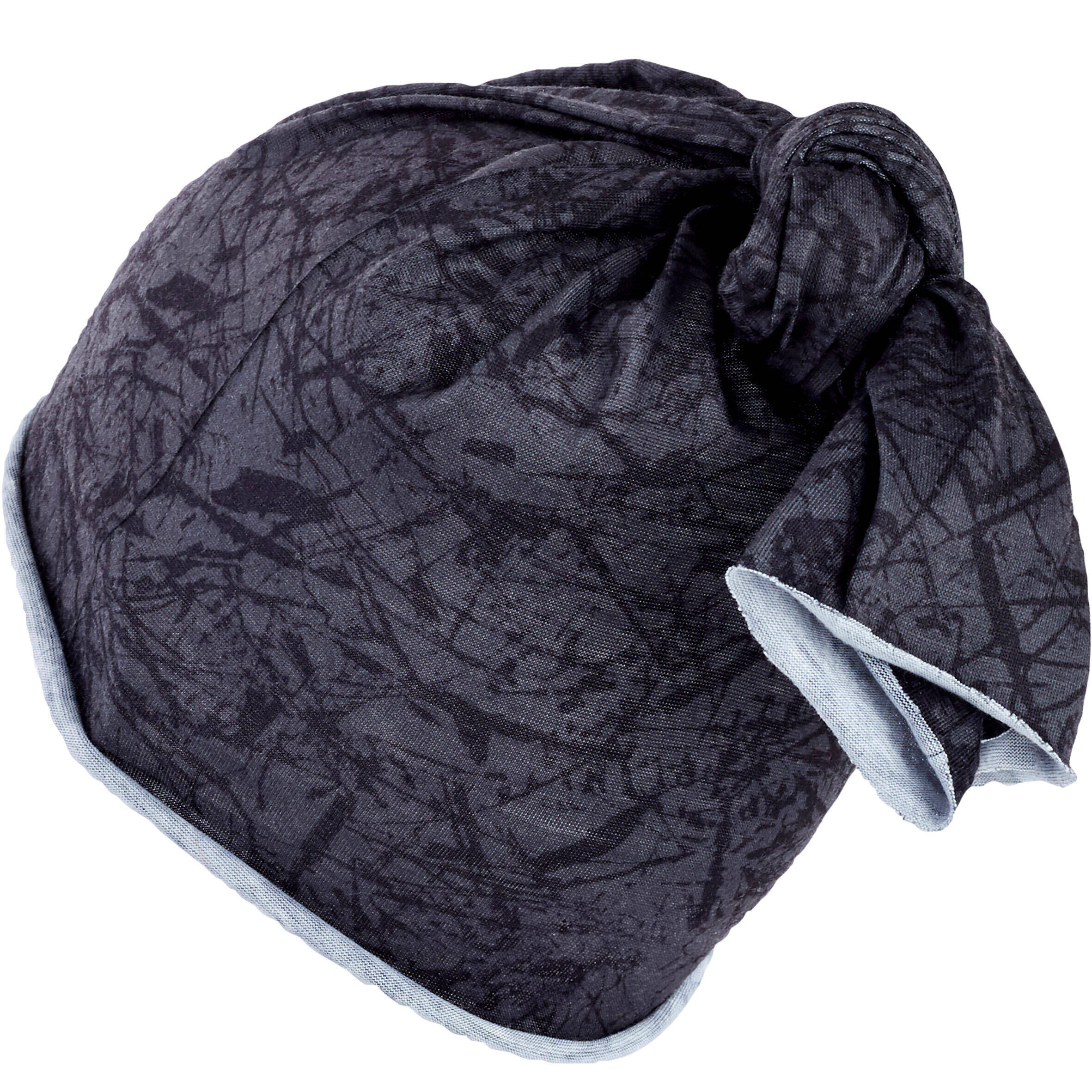 Running Multi-Purpose Headband - Carbon Grey Printed Black -  4
