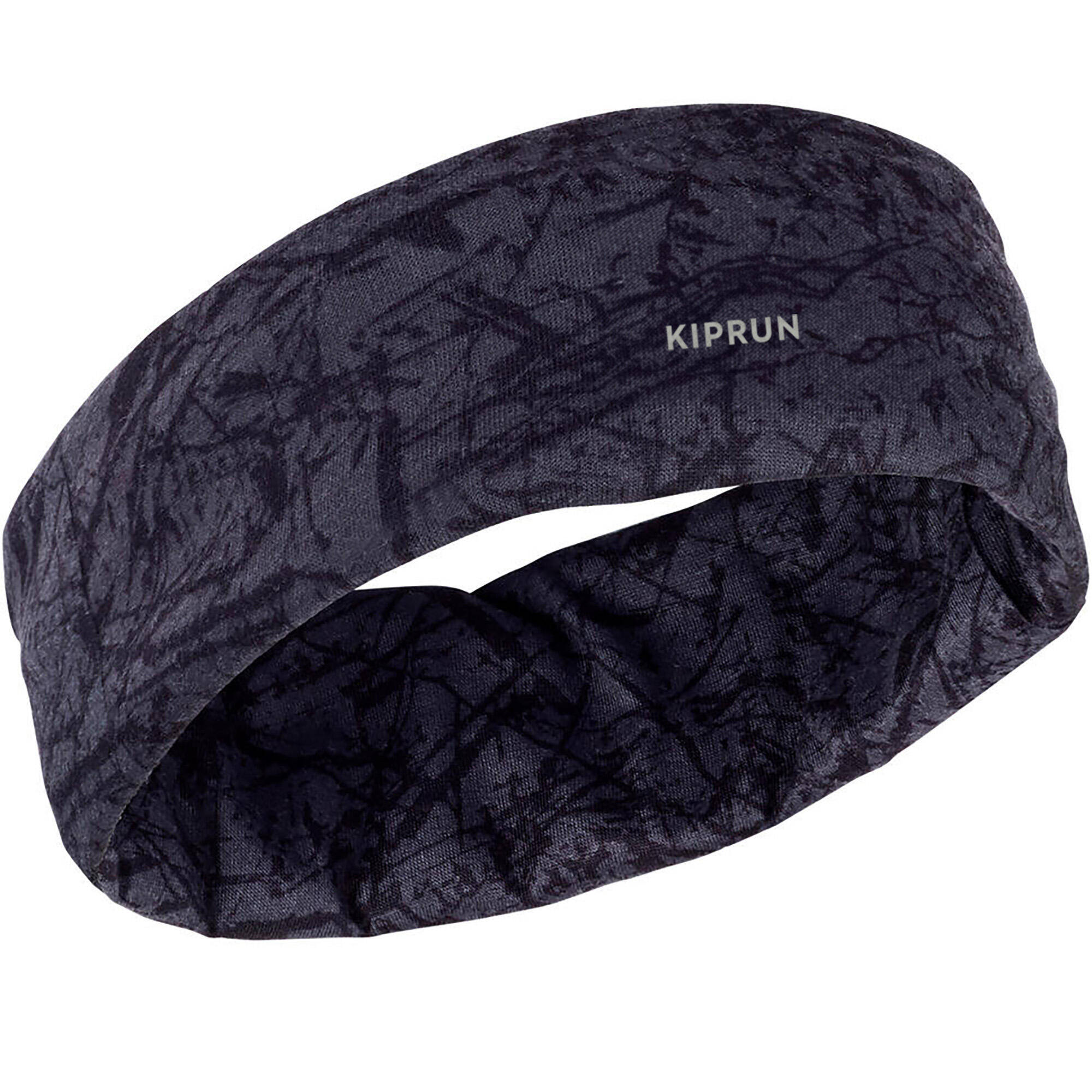 Running Multi-Purpose Headband - Carbon Grey Printed Black -  5