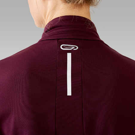 Women's Jogging Long-Sleeved Jersey Run Warm - Plum