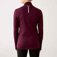 Women's Jogging Long-Sleeved Jersey Run Warm - Plum