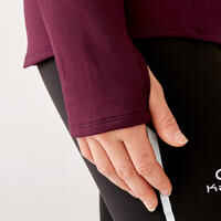 Women's Jogging Long-Sleeved Jersey Run Warm - Plum