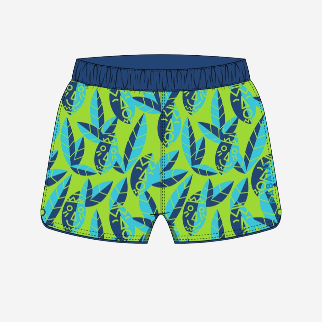 Short De Bain Bébé / Enfant Bleu foncé Imprimé Tigres