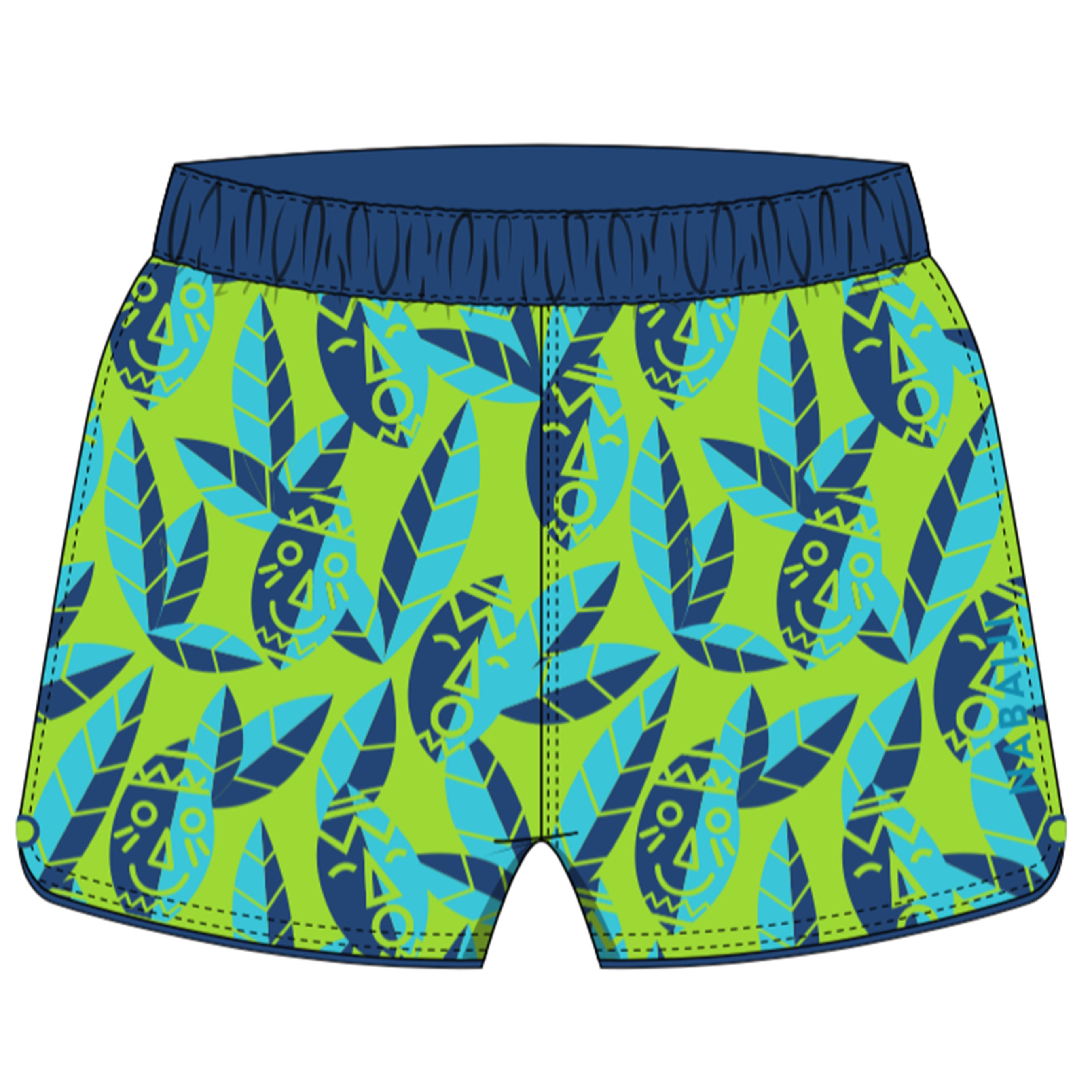 NABAIJI Baby / Kids' Swim Shorts - Green Print