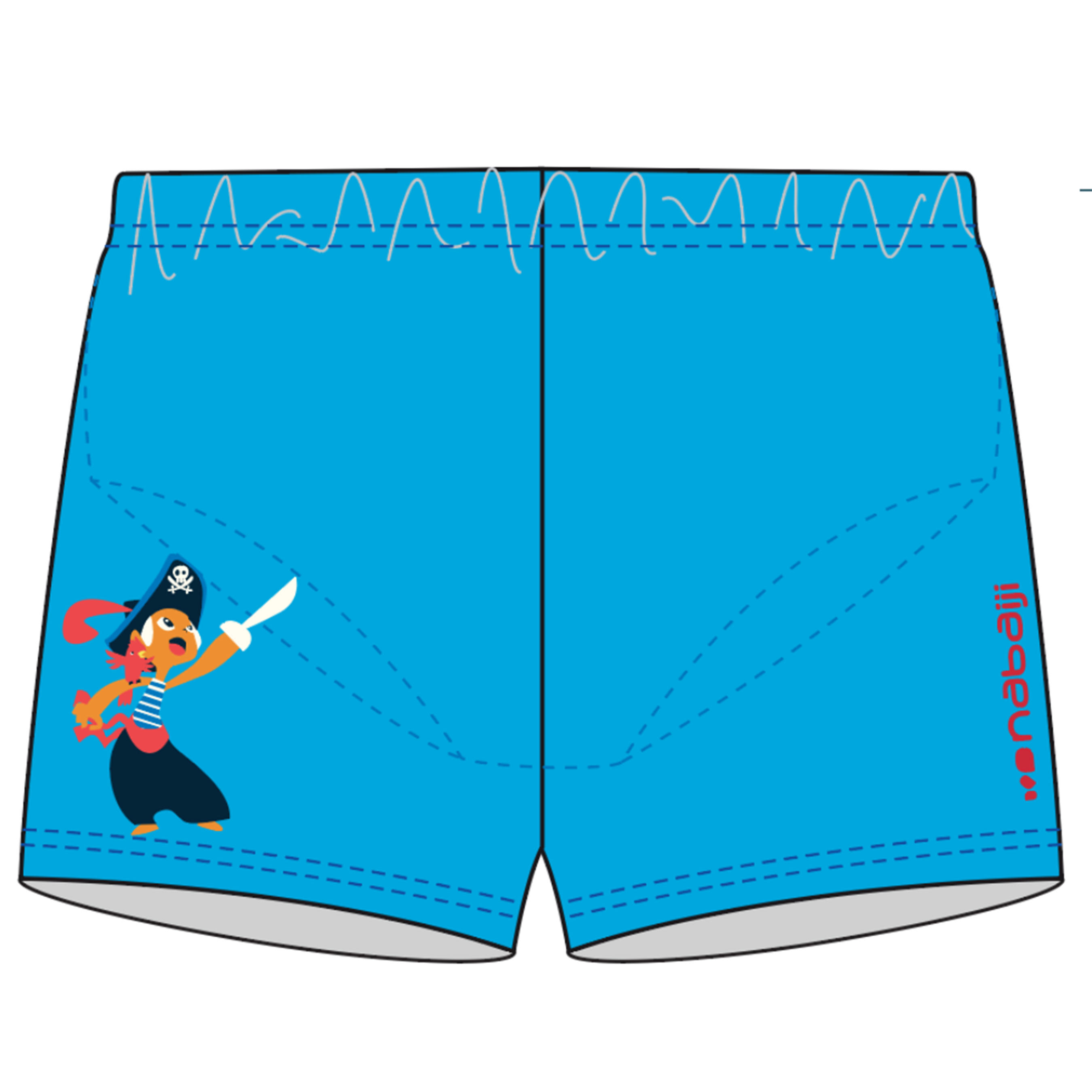 Washable Swim Nappy Shorts - Blue 4/4