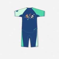 Combinaison Anti Uv Bebe Kloupi Bleu Et Vert Imprime Panda Nabaiji Decathlon