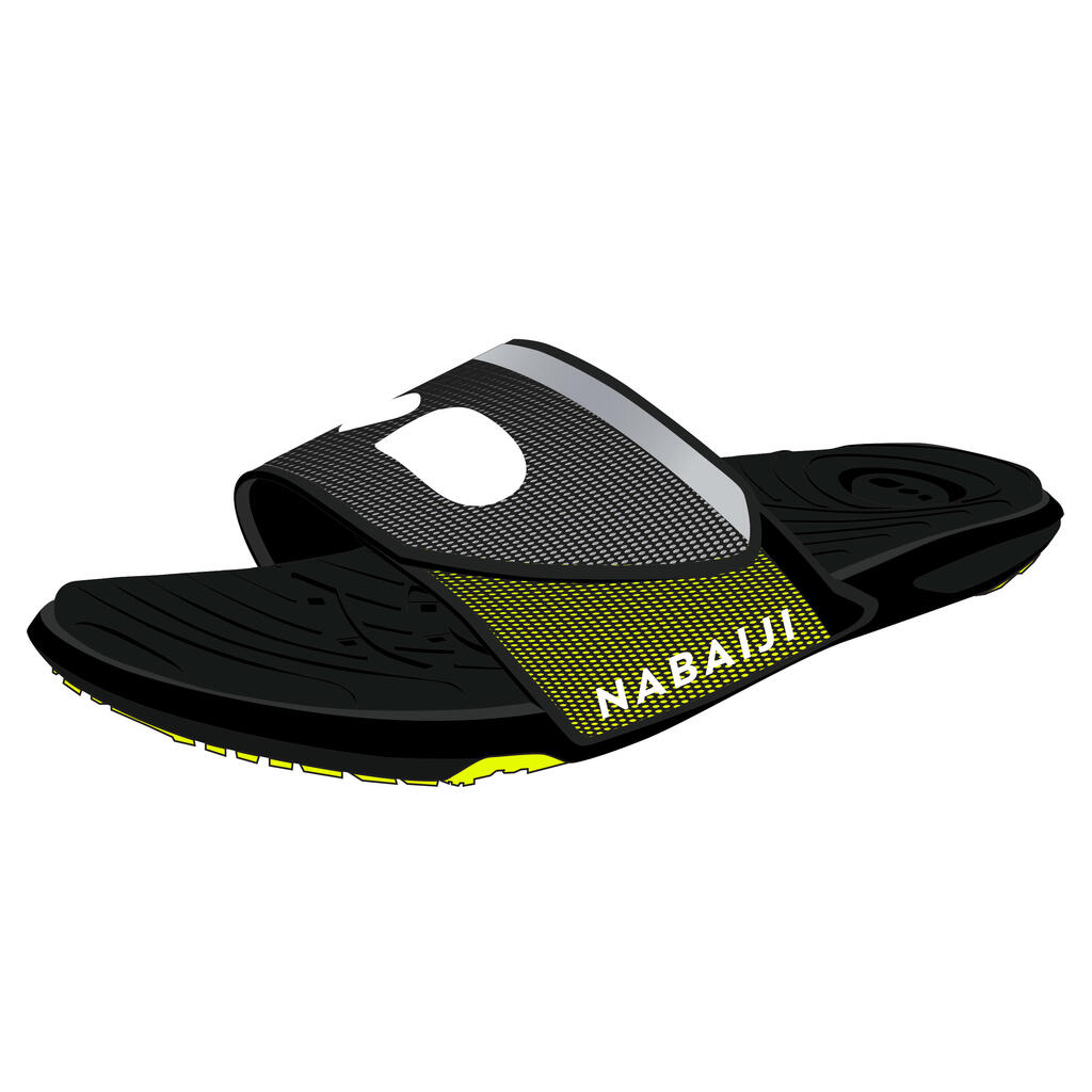 Men's Pool Sandals SLAP 900 SOFT Black Yellow