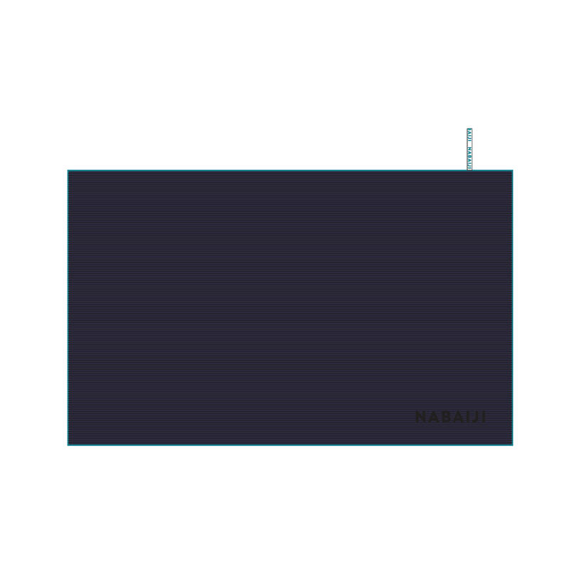 Mikrofaser-Handtuch gestreift Größe L 80 × 130 cm - dunkelblau