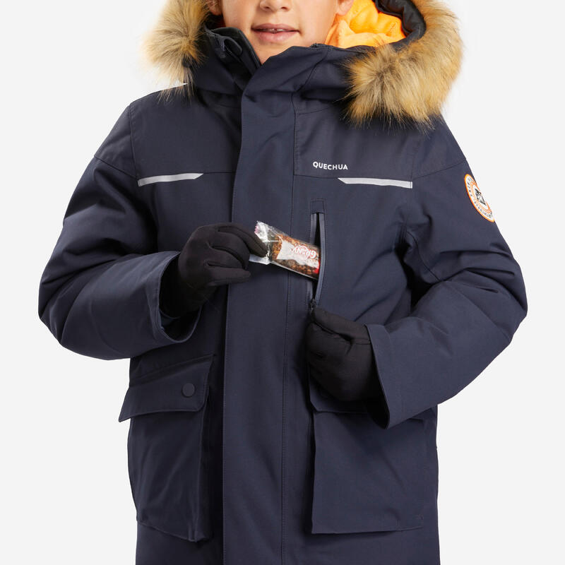 Geacă Parka iarnă -23°C băieți 7-15 ani, NH900 gri