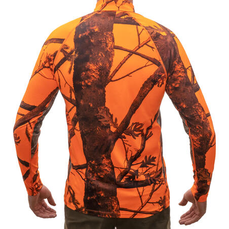 Kamuflažna lovačka majica dugih rukava 500 - neon 