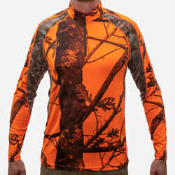 BREATHABLE HUNTING T-SHIRT  LONG SLEEVE CAMOUFLAGE 500 - NEON