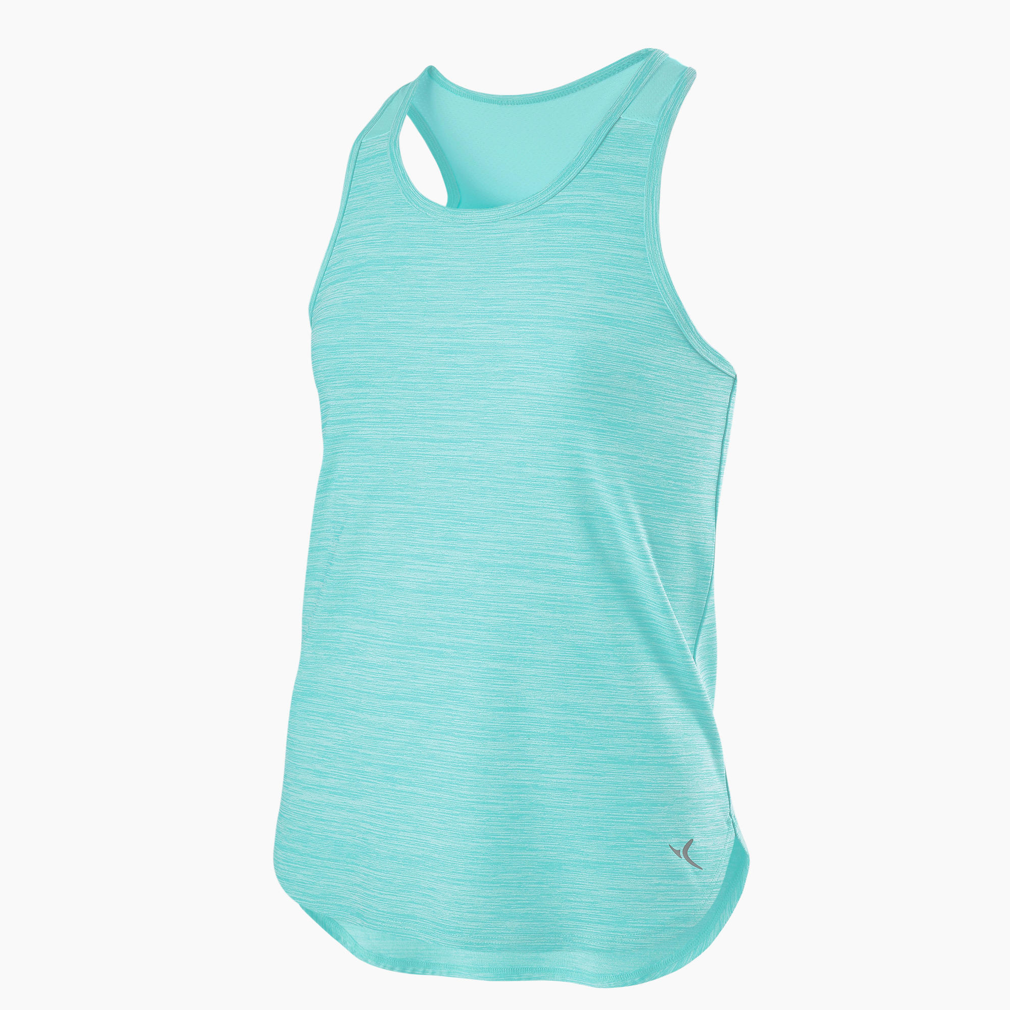 S500 Girls' Breathable Synthetic Gym Tank Top - Blue 3/5