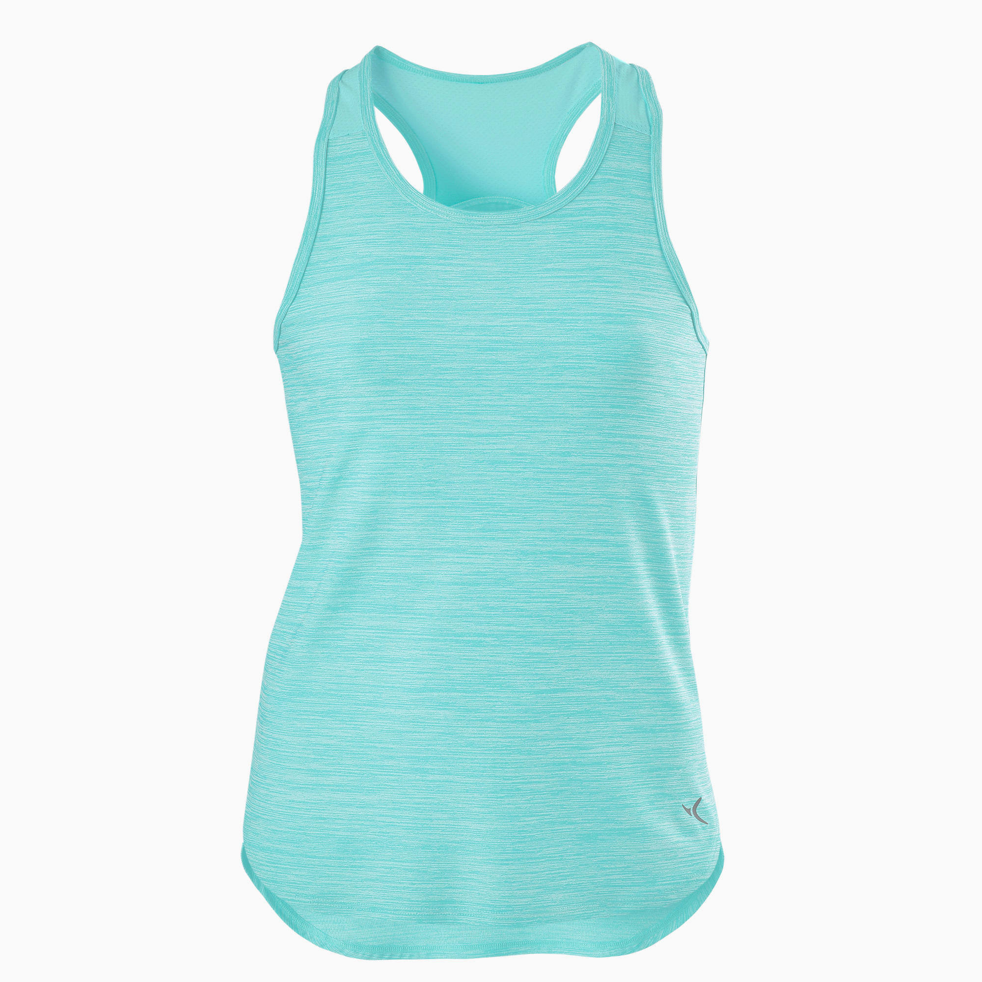 S500 Girls' Breathable Synthetic Gym Tank Top - Blue 2/5