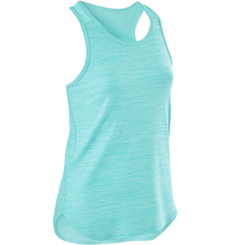 GIRL EDUCATIONAL GYM APPAREL Fitness and Gym - S500 Girls' Gym Tank Top Blue DOMYOS - Gym Activewear