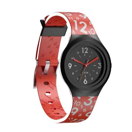 KIDS' SPORT WATCH WITH HANDS A300S - RED