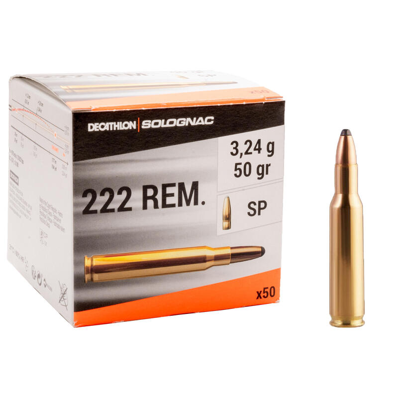 Bala de Caça 222 REMINGTON 3,24 G/50 GRS x50