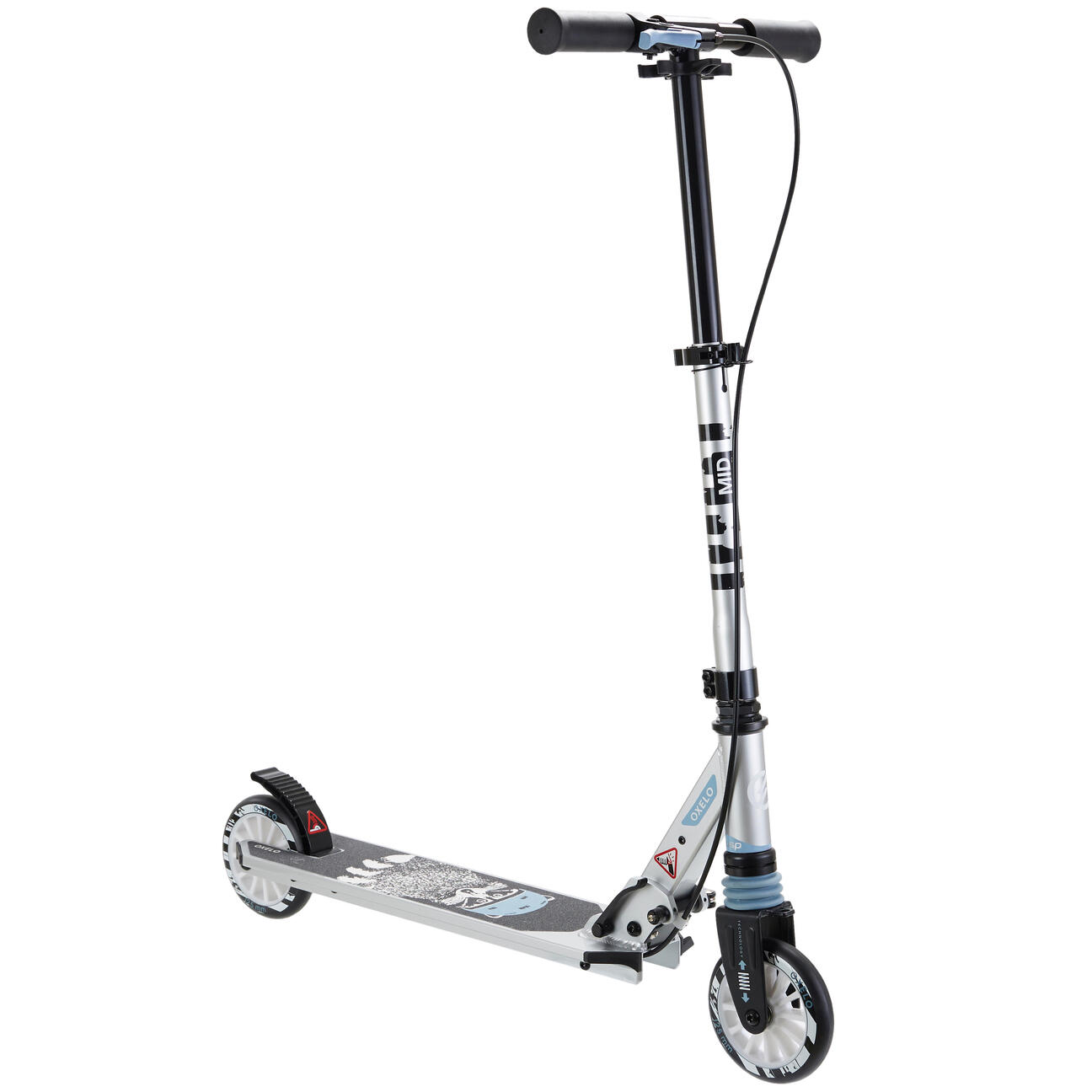 Mid 5 Kids' Scooter with Handlebar Brake and Suspension Oxelo Decathlon