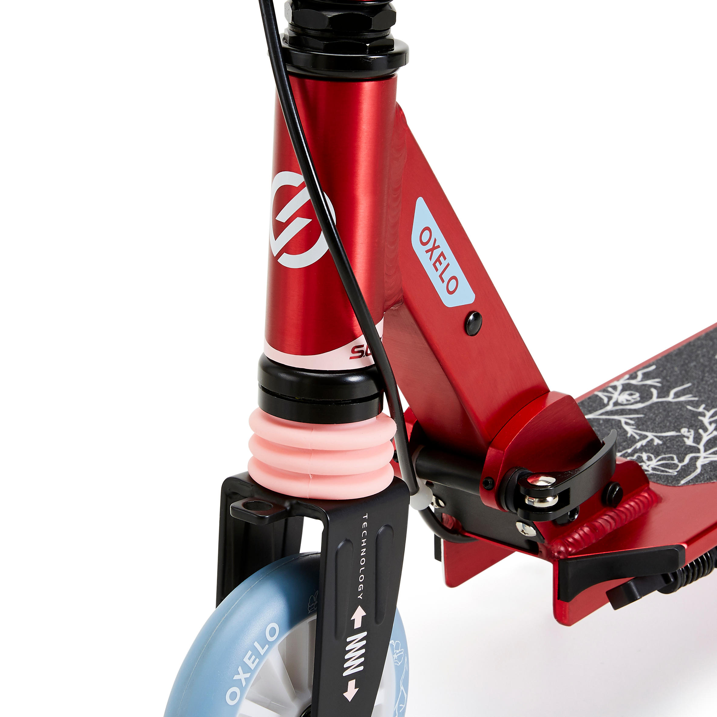 Kids' Scooter With Handlebar Brake And Suspension Mid 5 - Birds 6/17