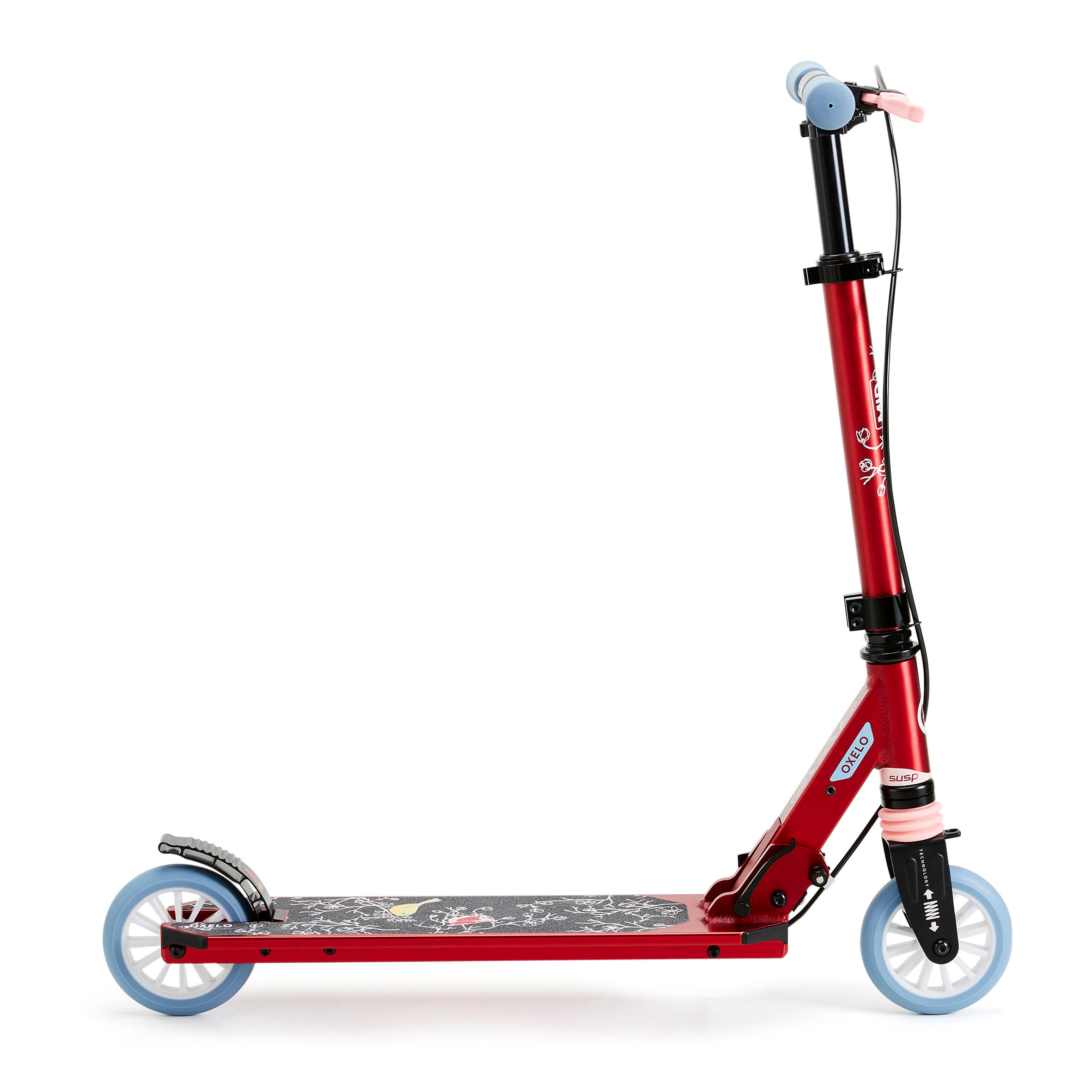 Kids' Scooter With Handlebar Brake And Suspension Mid 5 - Birds 2/17