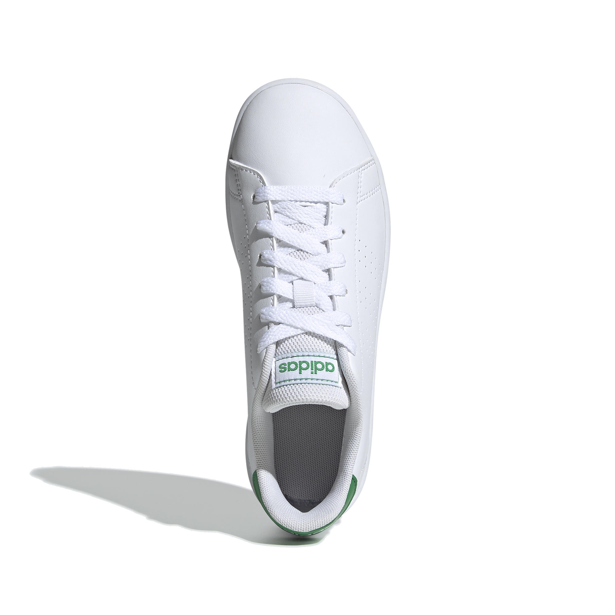 white lace up trainers