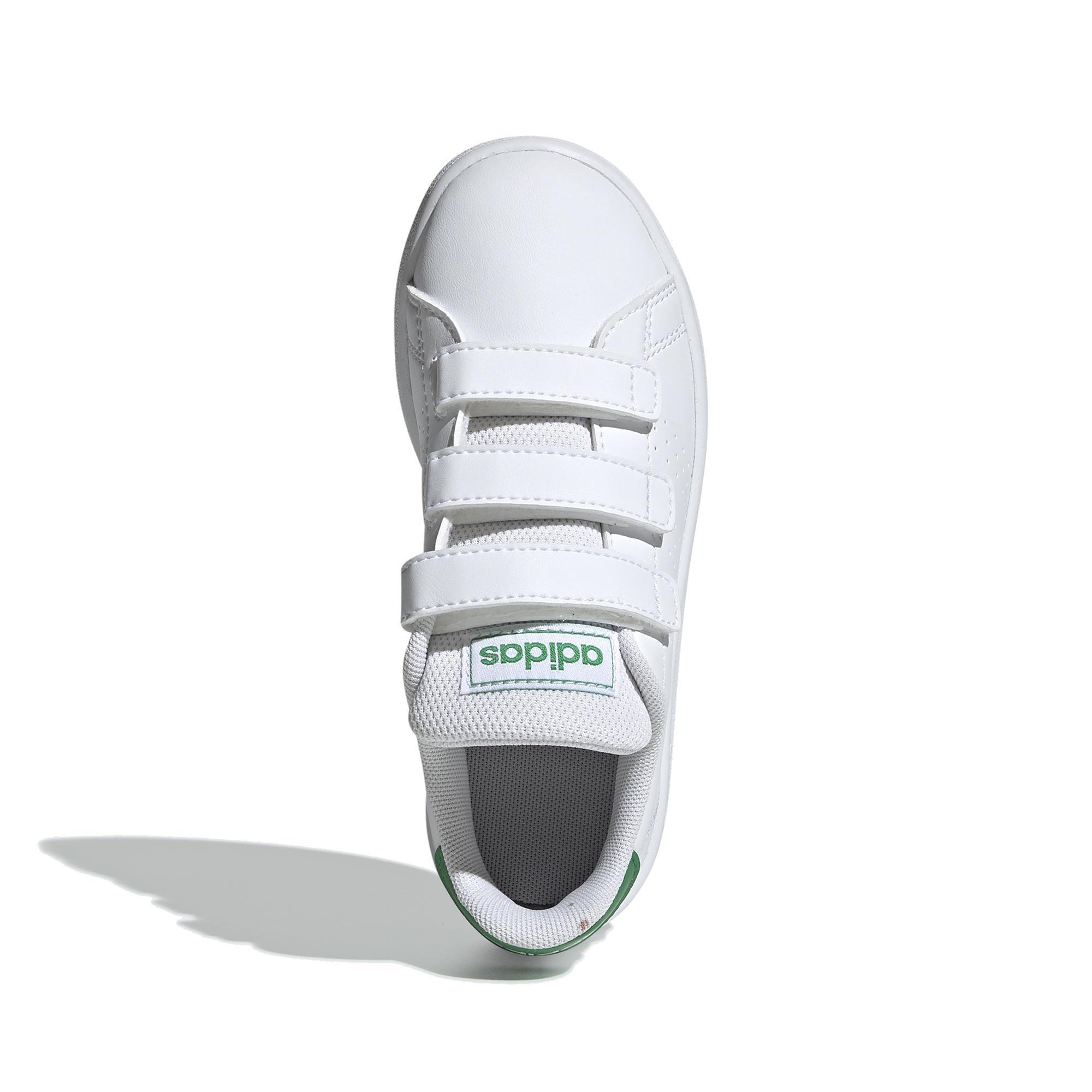 ADIDAS Scarpe da ginnastica scratch per bambini - ADVANTAGE bianco