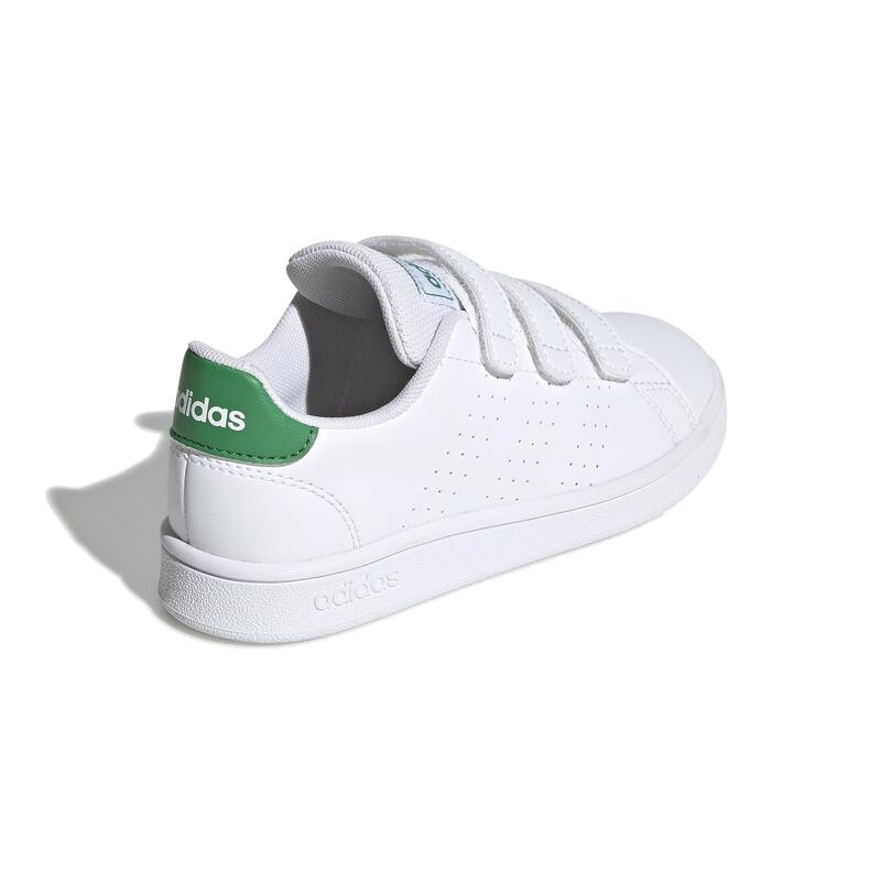 Sneakers met klittenband voor kinderen Advantage wit