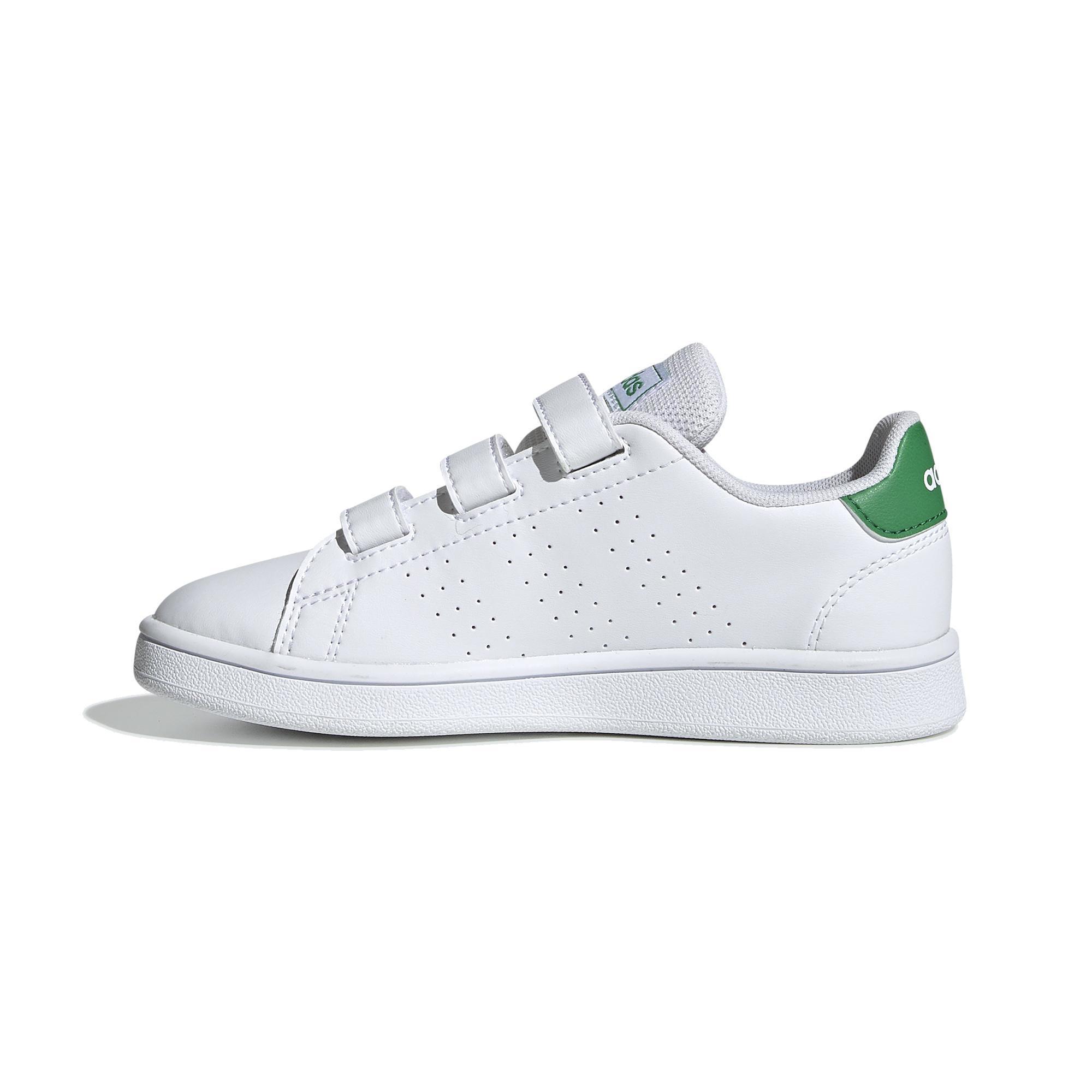 ADIDAS Scarpe da ginnastica scratch per bambini - ADVANTAGE bianco