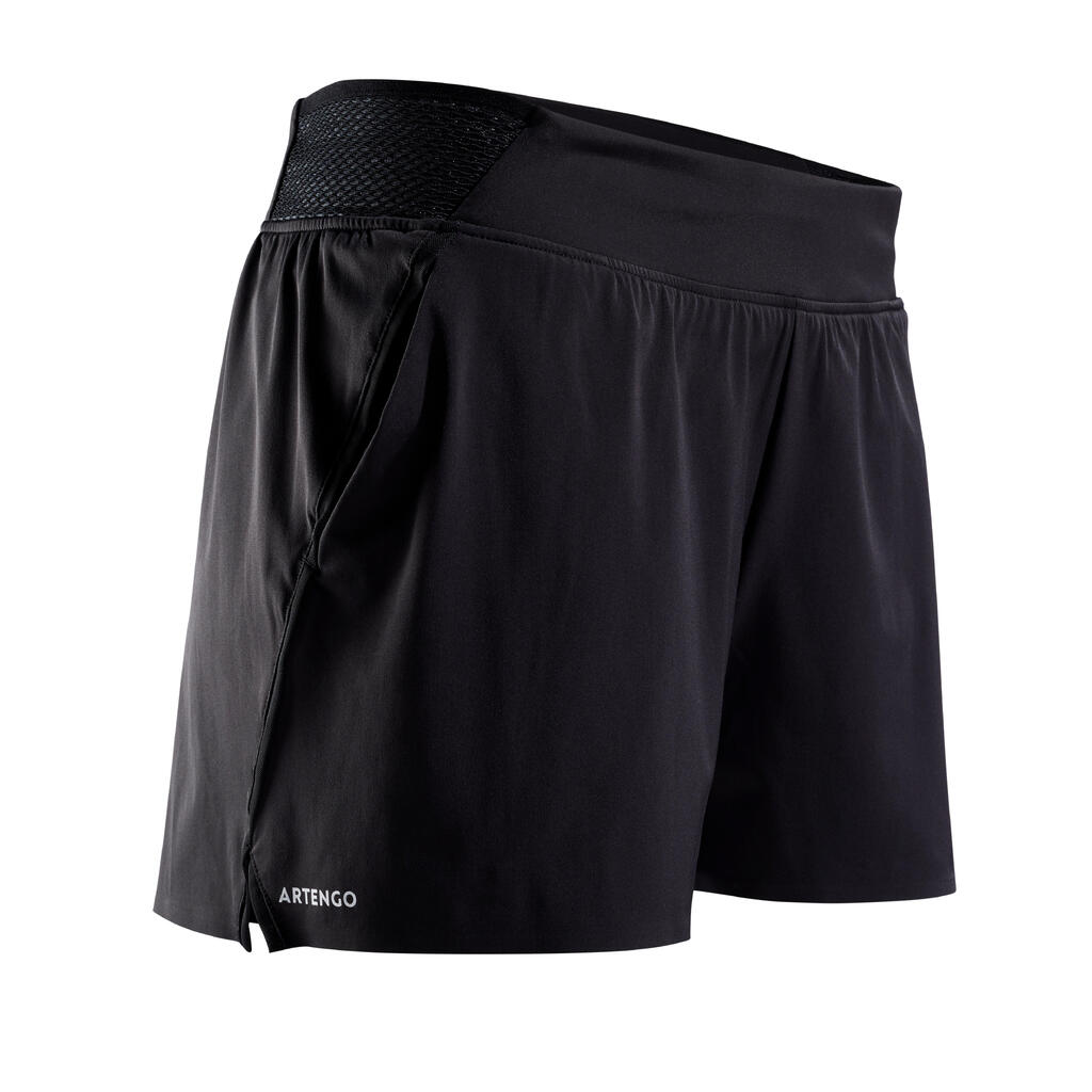 Women's Tennis Lightweight 2-in-1 Shorts Light 900 - Off-White