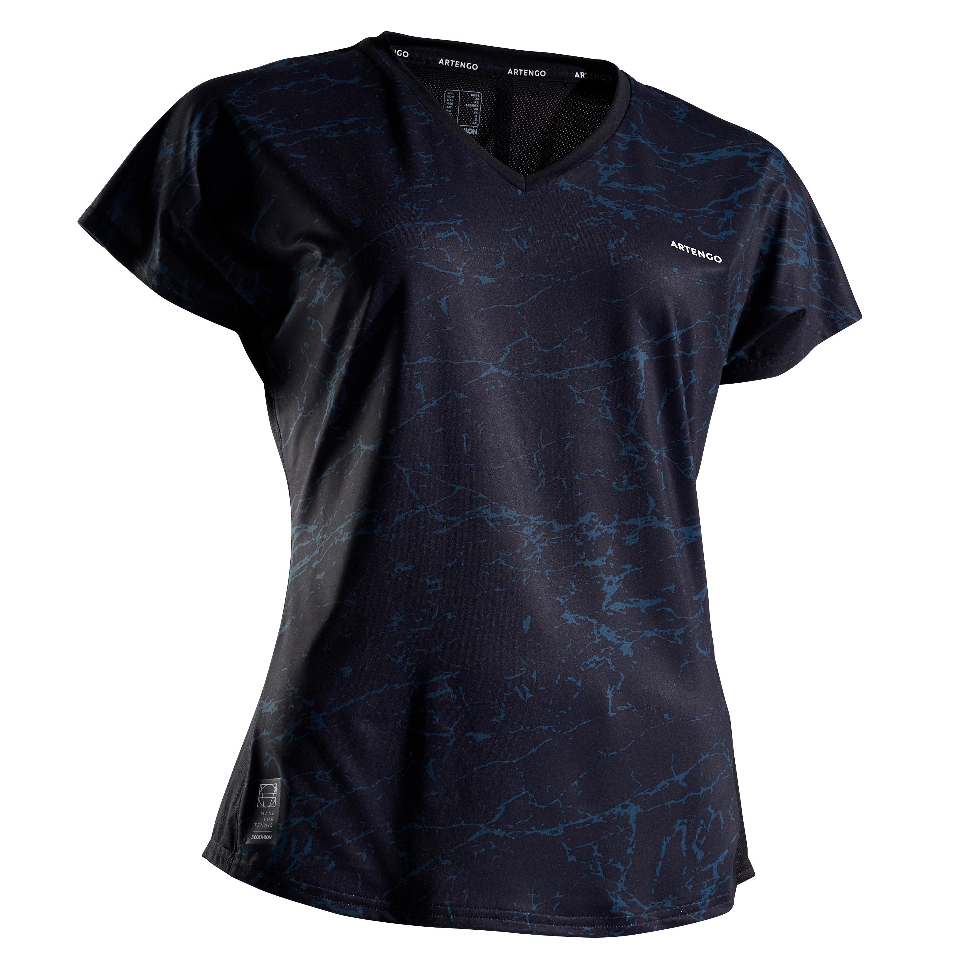Tricou Tenis Soft 500 Negru Damă ARTENGO imagine noua