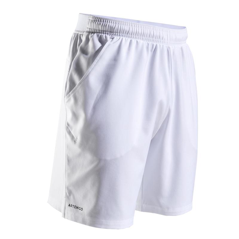 Pantalón corto de tenis hombre Artengo DRY TSH 500 blanco