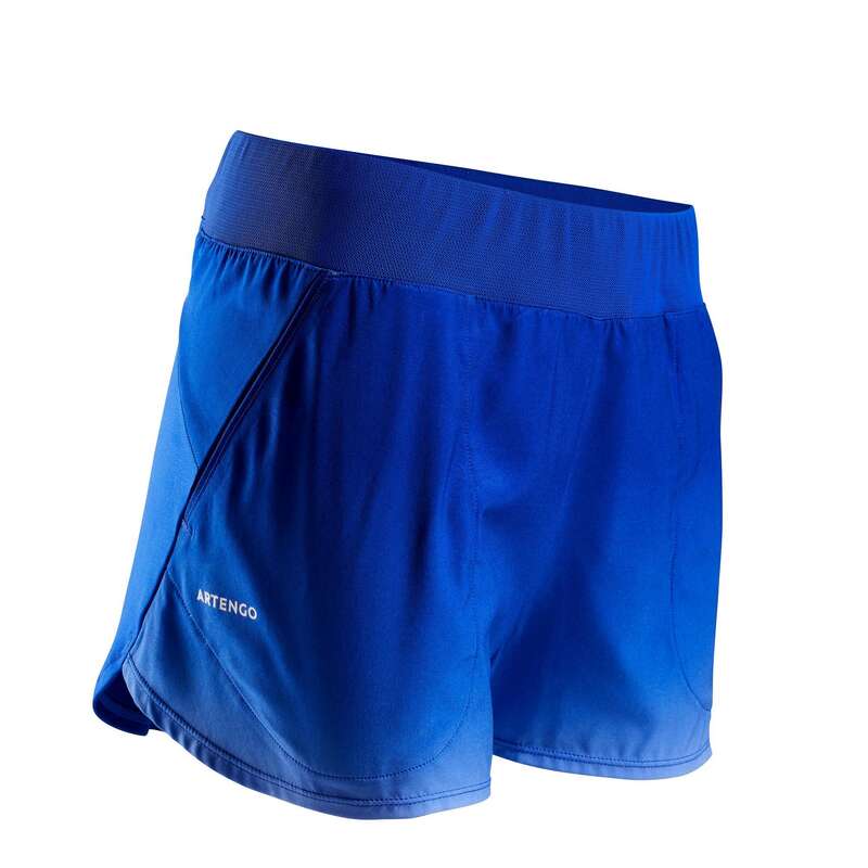 WOMEN WARM CONDITION RACKET SP APAREL - Soft 500 Women's Shorts - Blue ARTENGO