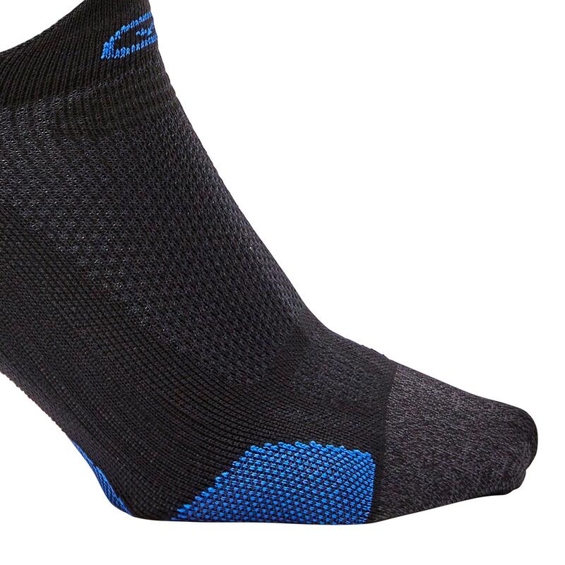 CHAUSSETTES DE RUNNING INVISIBLES FINES KIPRUN NOIRES BLEUES