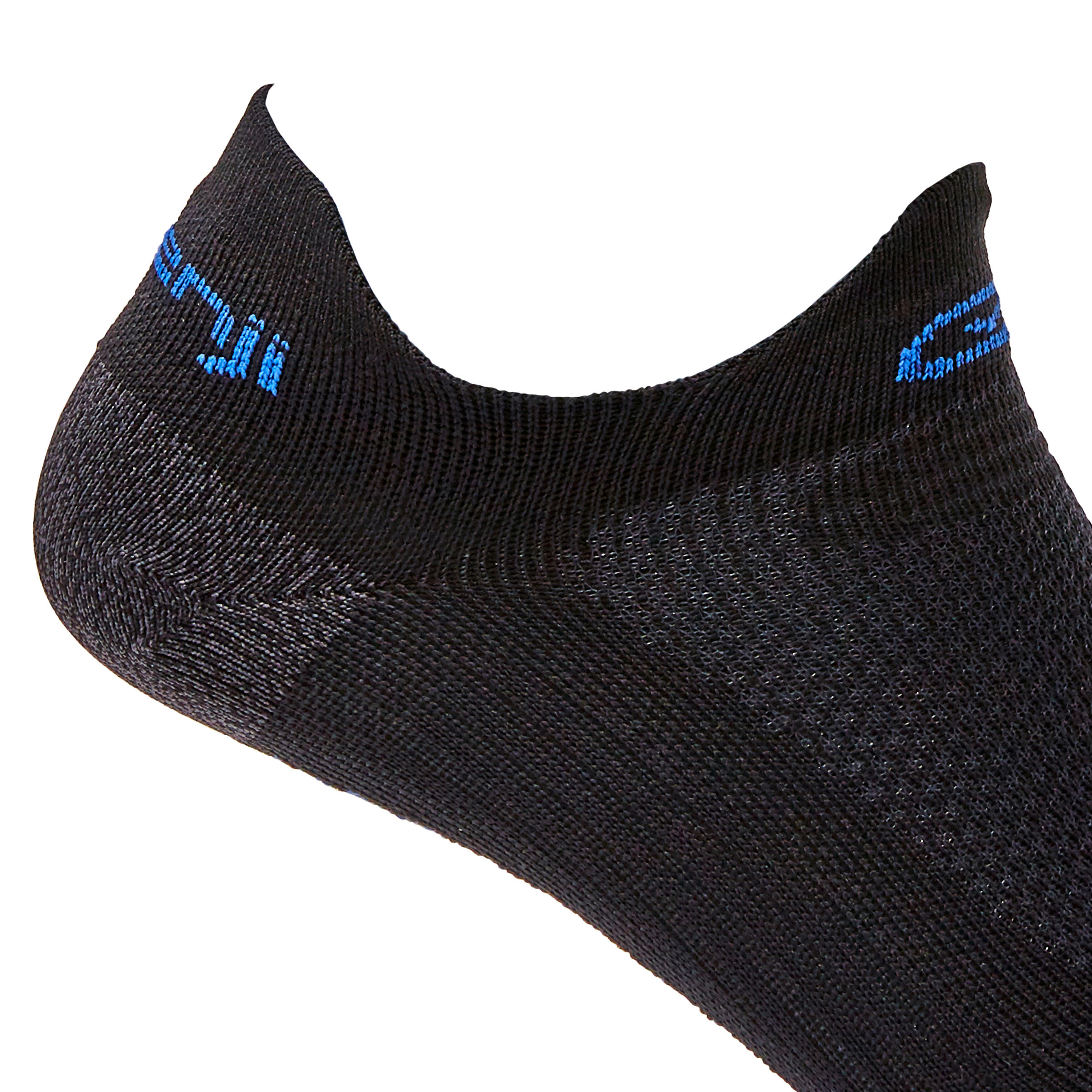 RUNNING INVISIBLE FINE SOCKS KIPRUN - BLACK/BLUE 8/9