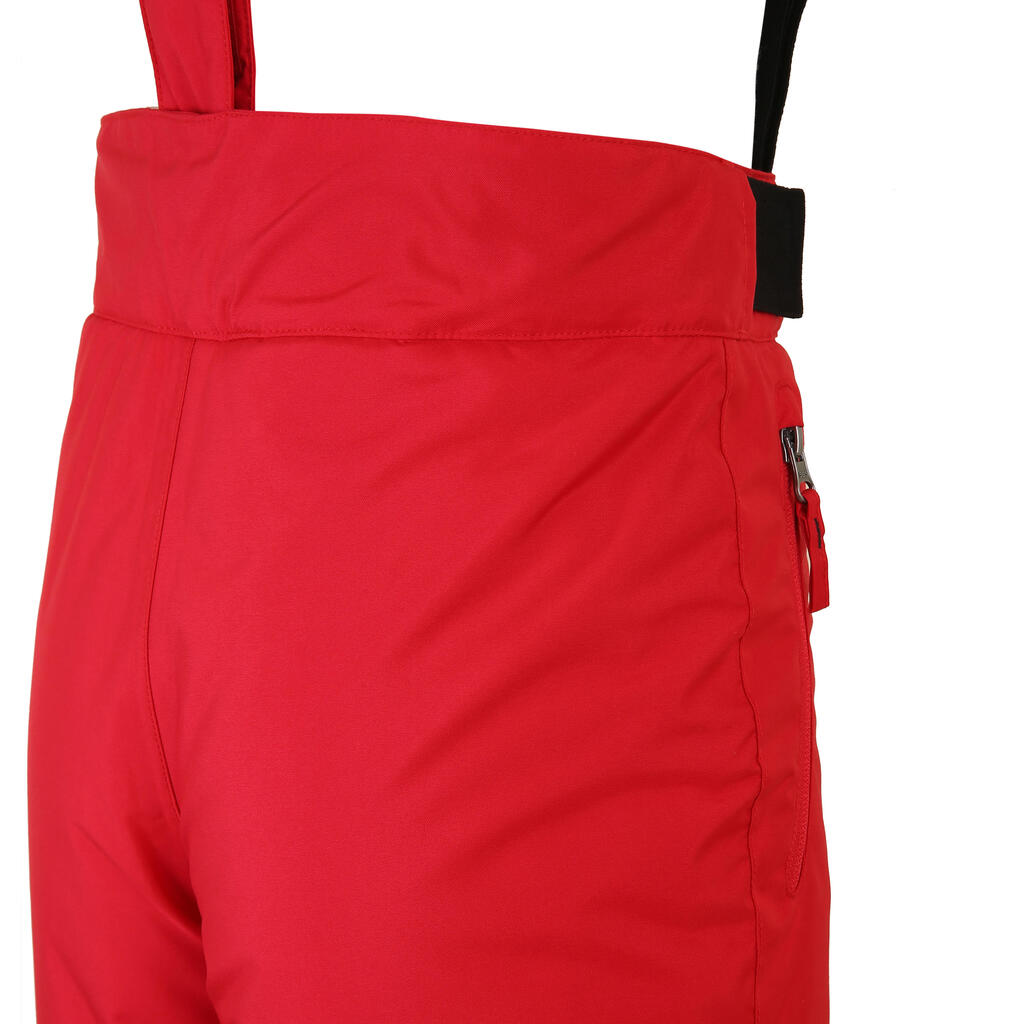 Skihose Pull'n Fit 500 warm wasserdicht Kinder rot 