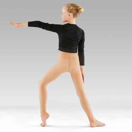 Strumpfhose Tanzleggings ohne Fuß Ballett und Modern Dance Mädchen beige