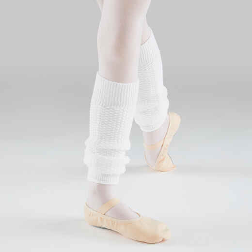 
      Girls' Ballet and Modern Dance Leg Warmers - White
  