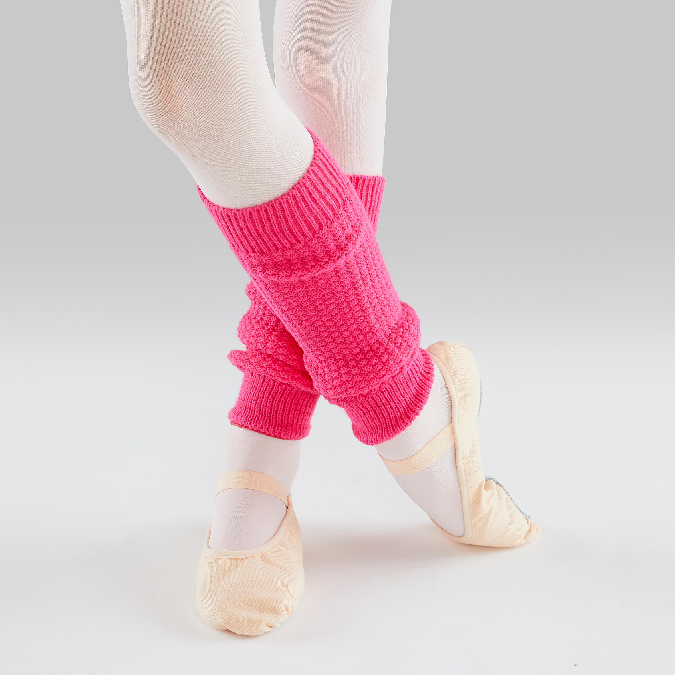 Girls' Ballet and Modern Dance Leg Warmers - Fuchsia 3/3