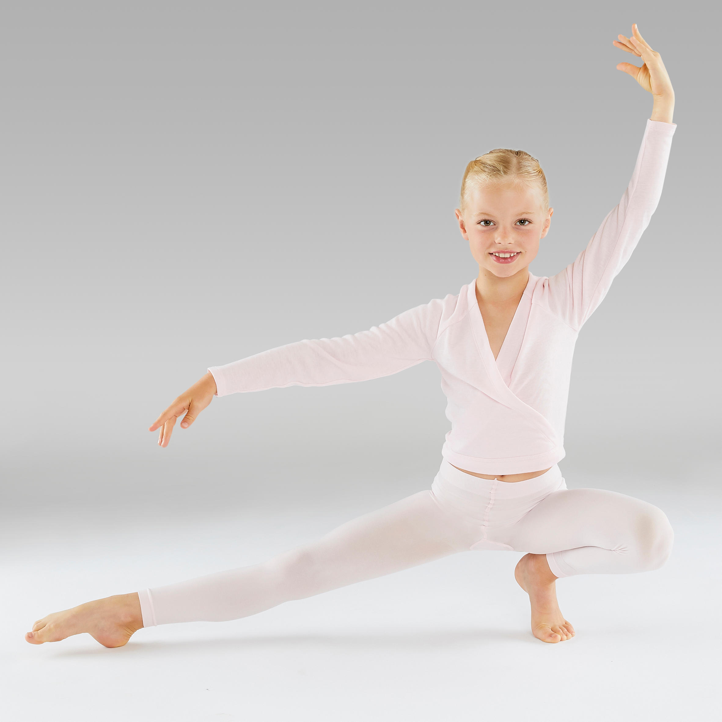 Girls' Footless Ballet and Modern Dance Tights - Pink 2/8