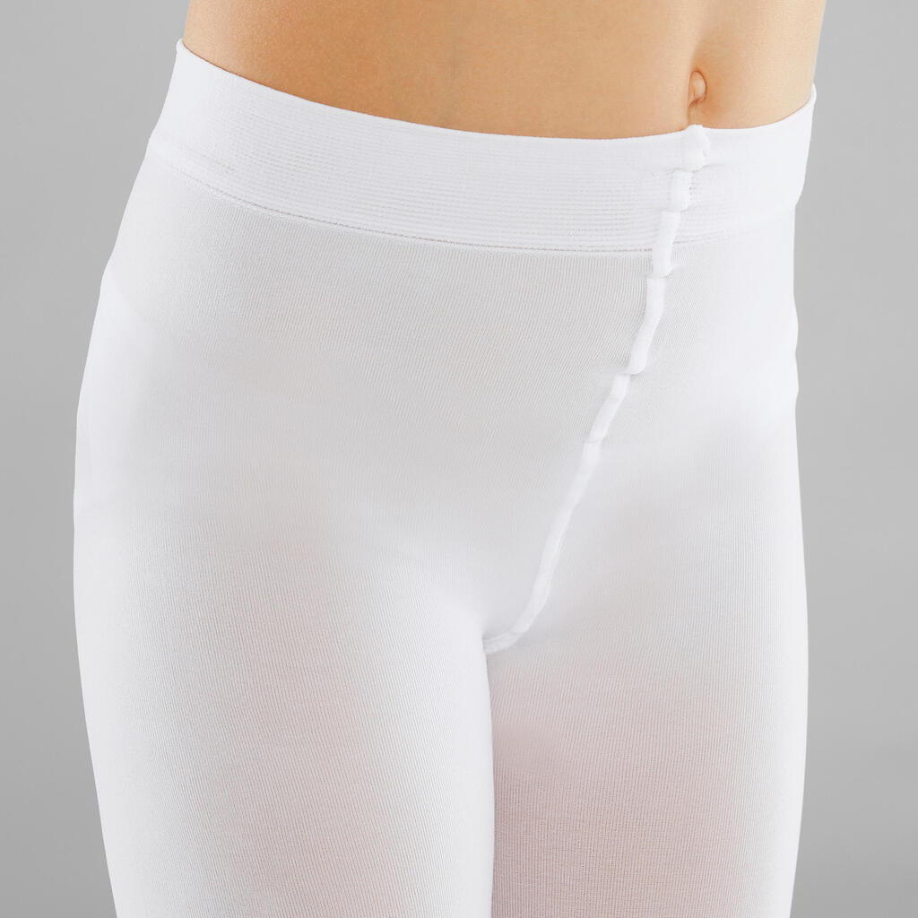 Collants de danse classique fille blancs