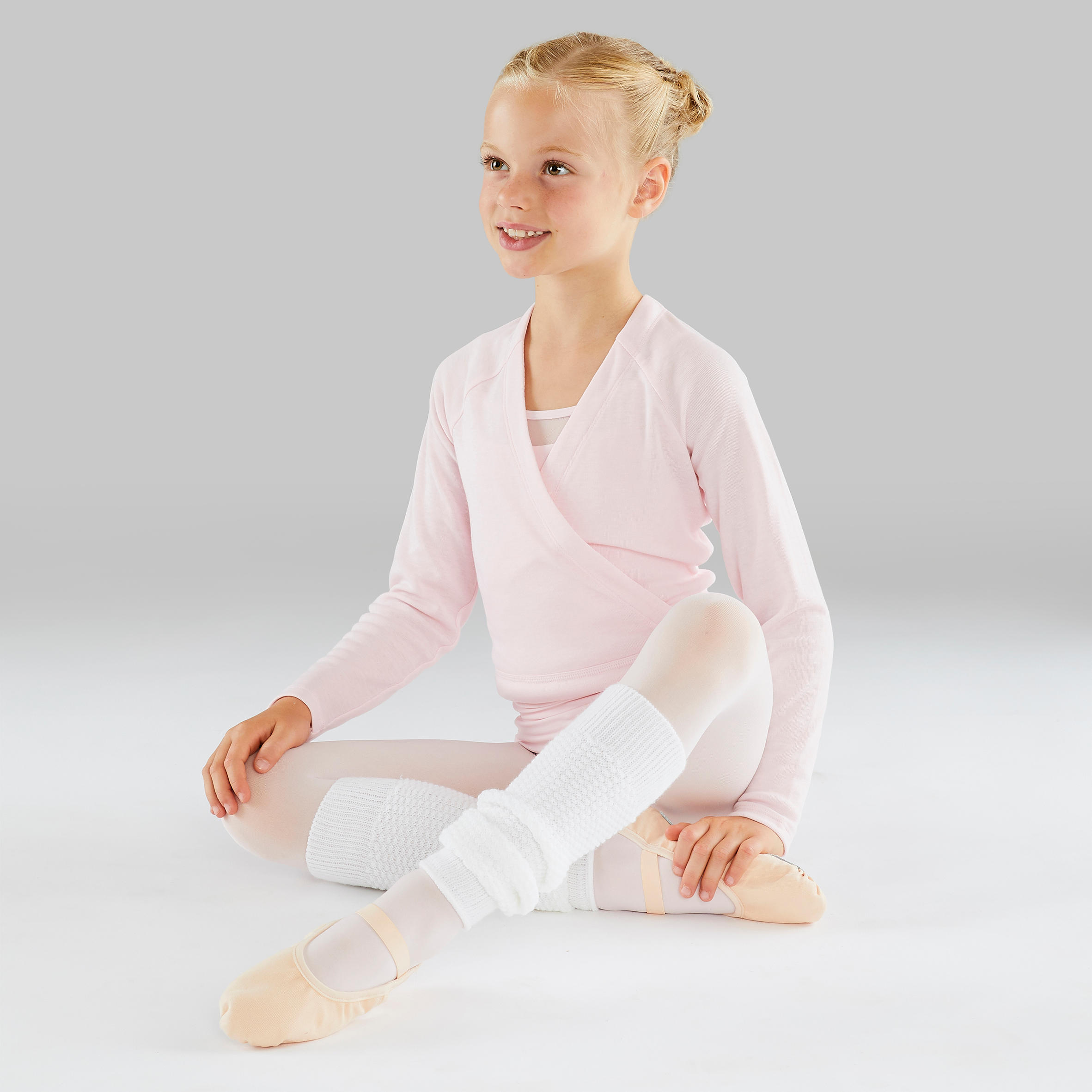 Girls' Ballet and Modern Dance Leg Warmers - White 2/6