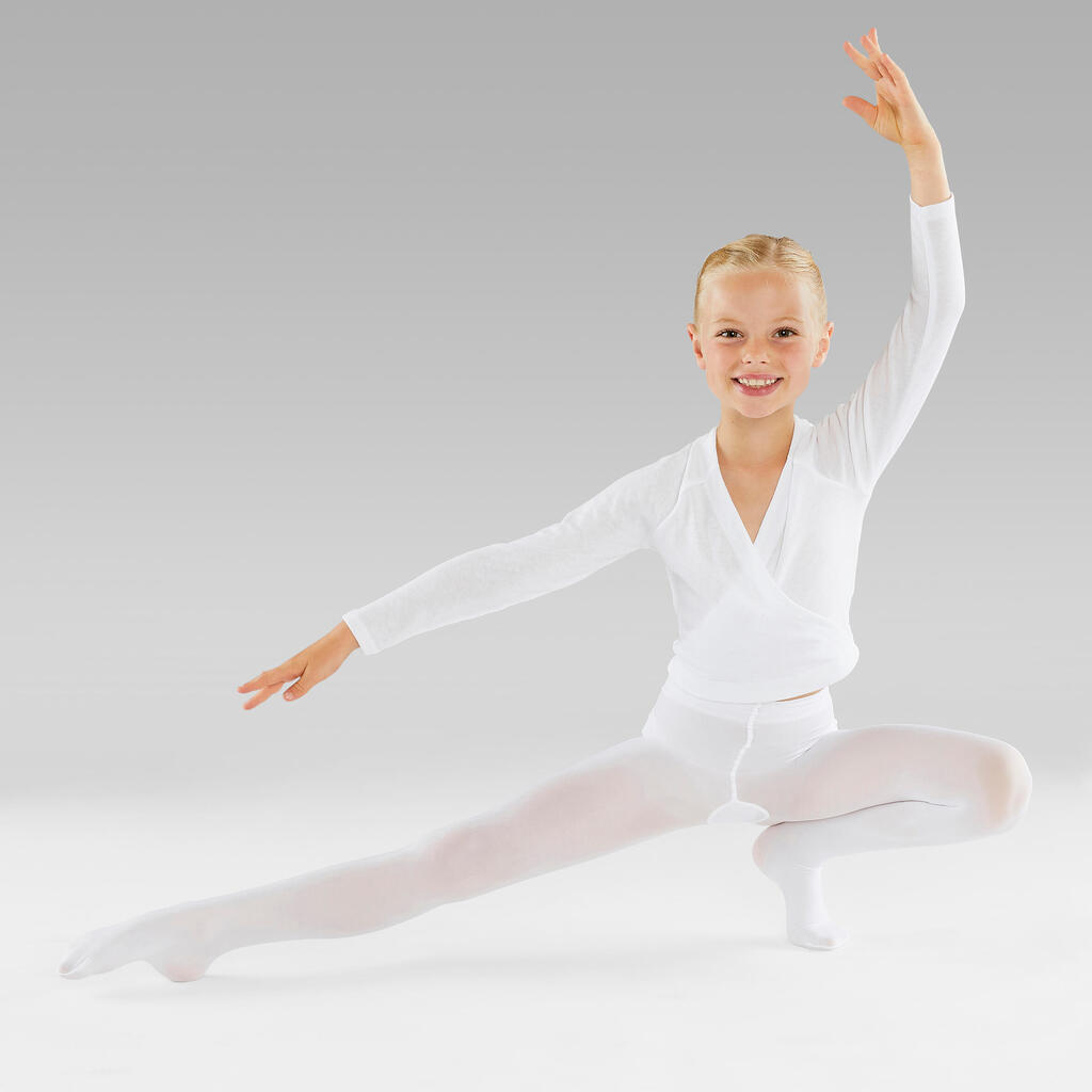 Collants de danse classique avec pieds Fille - Blanc