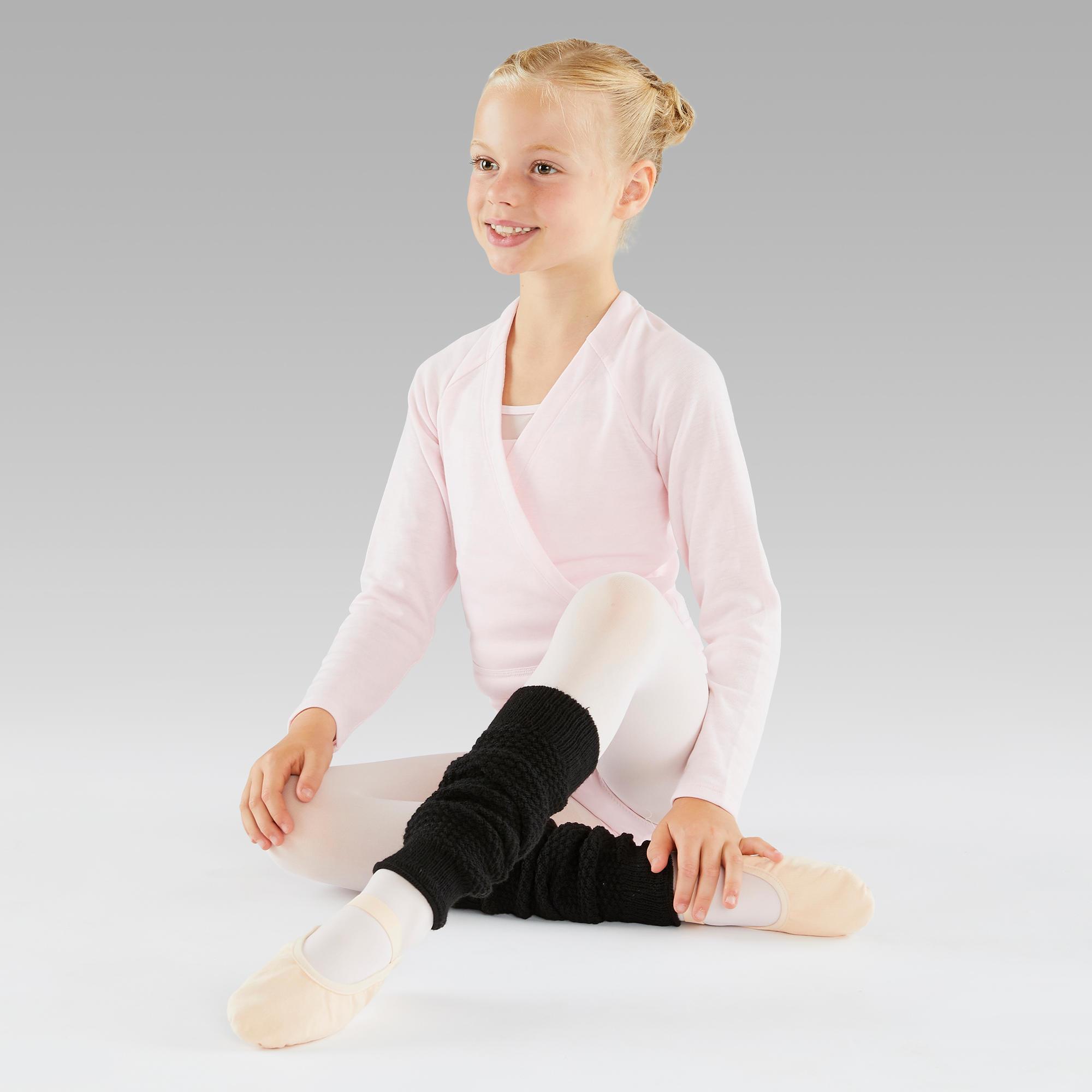 Girls' black ballet and modern dance spats