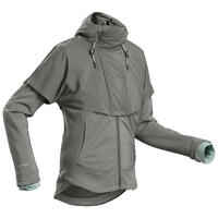 Hybrid-Sweatshirtjacke Naturwandern NH500 Damen khaki 